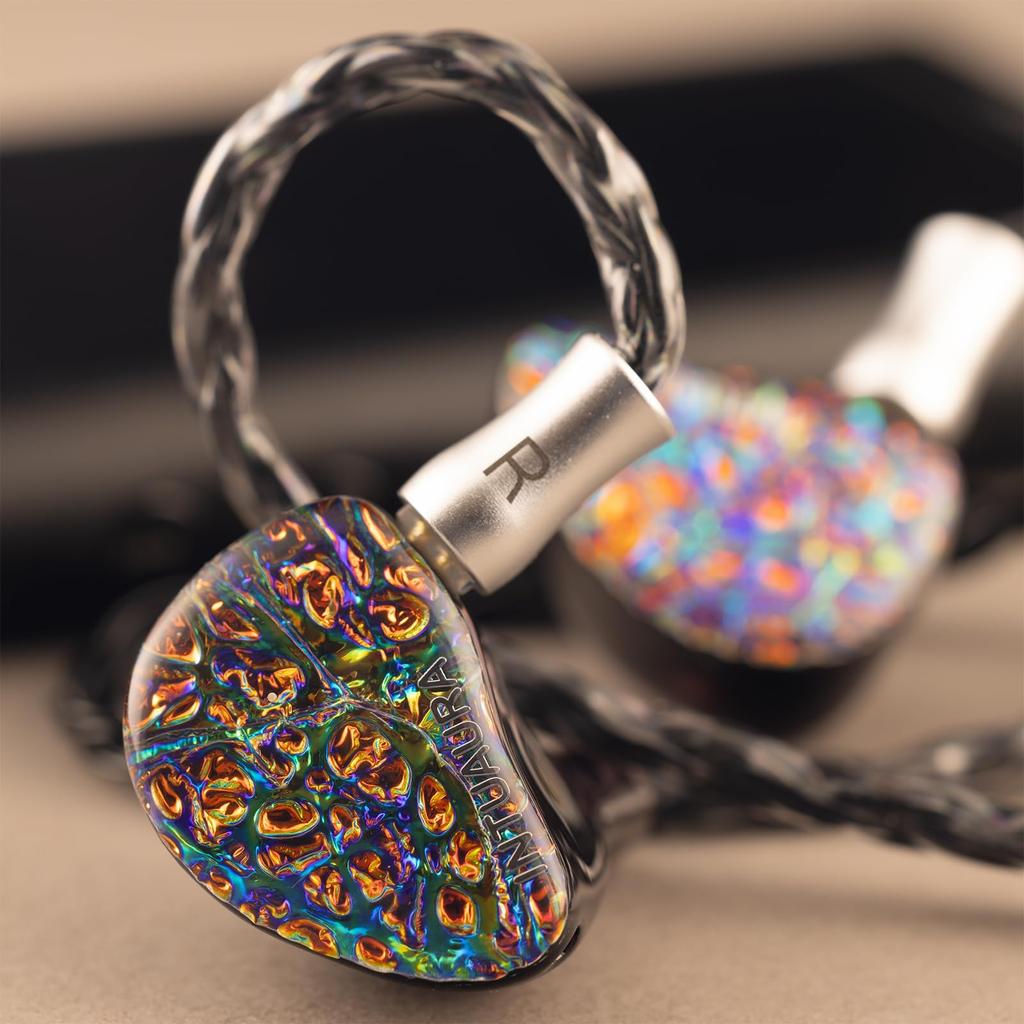 Linsoul INTUAURA Uniqueness Hybrid Earphones with 3D Printed Felt Ergonomic Binaural Stereo and Balanced Classic Copper Wire Compact and Comfortable