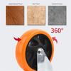 3" / 4" /5'' Wheel Swivel Casters PVC Blackheart Orange Face Furniture Castor dual-axis Brakes Industrial wheels Table Shelf