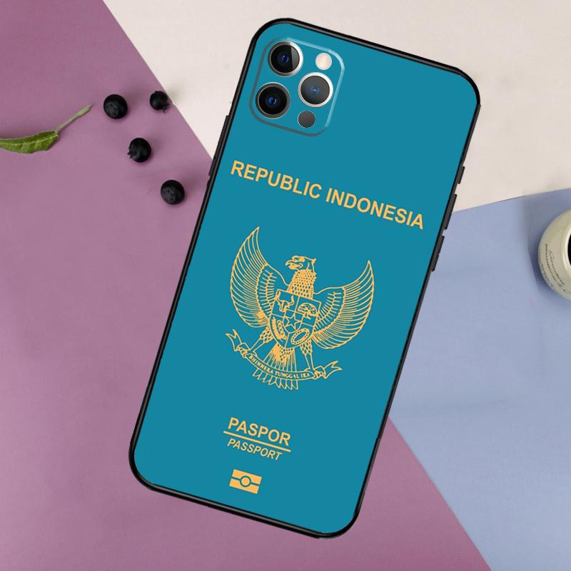Чехол для телефона с флагом и картой Индонезии для iPhone 16 15 13 12 11 14 Pro Max Mini X XR XS Max 7 8 Чехол Funda