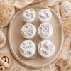 6Pcs/set Baby Theme Cookie Press Plastic Dough Mold New Craft Stamp  For Hand Make