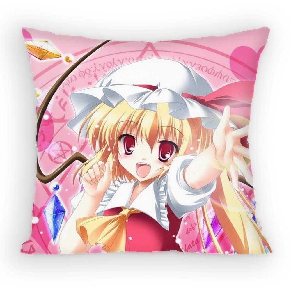 TOUHOU Project Cirno Cute Anime Girl Pillow Case Sofa Living Room Bedroom Headboard Backrest Cushion Square Cushion Nap Time
