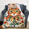 Colorful Floral Rainbow Pattern Home Customize Your Name Blankets Soft Cozy Lightweight All Season Multi Use Throw Blanket For Couch Office Bed Living