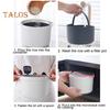 1 Set Microwave Rice Cooker Double Layer Storing Plastic Practical Portable Steaming Pot Lunch Box with Spoon Kitchen Cookware
