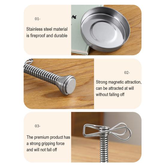 Магнитный держатель для благовоний с лотком для улавливания пепла, переносная круглая металлическая спиральная курильница для кемпинга и использования в помещении