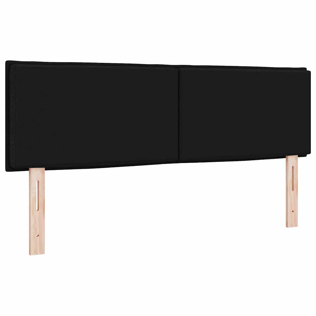 Headboard Black 144 cm Fabric