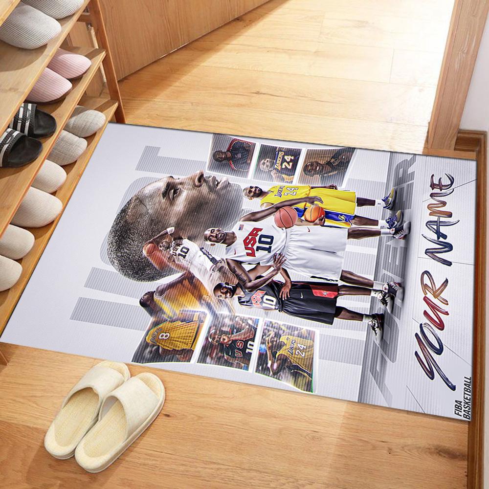 Kobe Customize Text Carpet Perfect For Decorate Room Game Room Entryway Dining Room Antislip Carpet Anime Office Decor