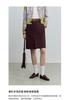 LILY retro mid high waist straight tube skirt