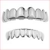 Blues Brass Rainbow Color 8 Top 8 Bottom Teeth Grillz Unisex for American Hip Hop Halloween Party Gift