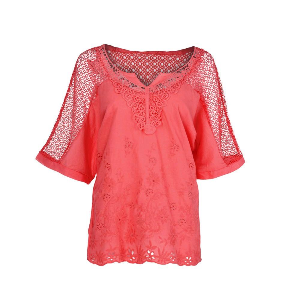 Женская летняя однотонная повседневная блузка с коротким рукавом и футболкой