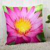 New Lotus Pillow Cover Bedroom Home Office Decorative Flowers Pillowcase Square Zipper Pillow Cases Satin Soft No Fade