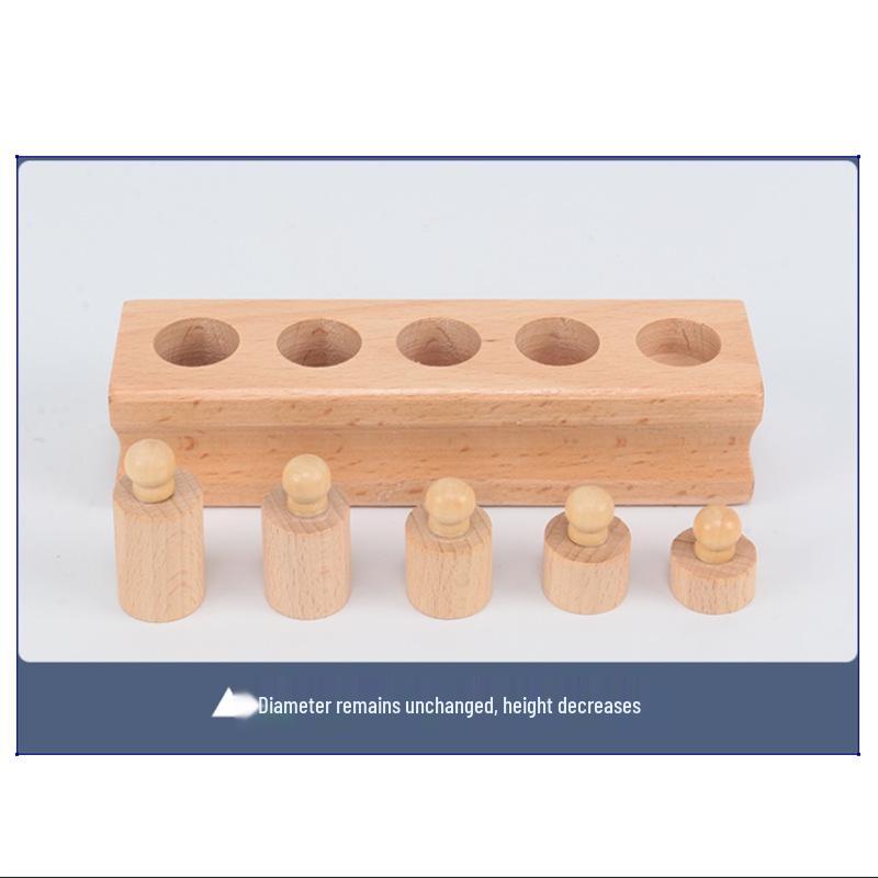 Монтессори деревянные цилиндрические гнезда развивающие игрушки для раннего детства и детского сада