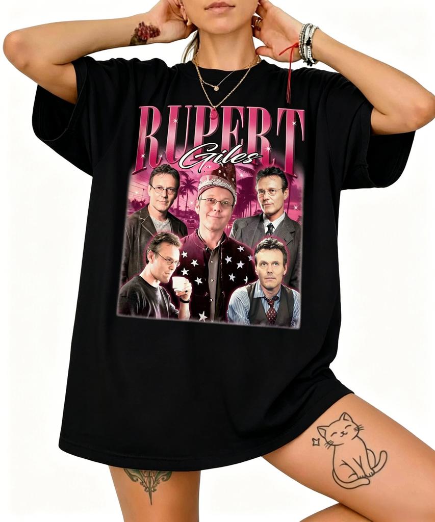 Rupert Giles Buffy The Vampire Slayer Retro 2026 Summer Men's Women's T-Shirt Extra Large Sportswear Retro Cotton Y2k Style