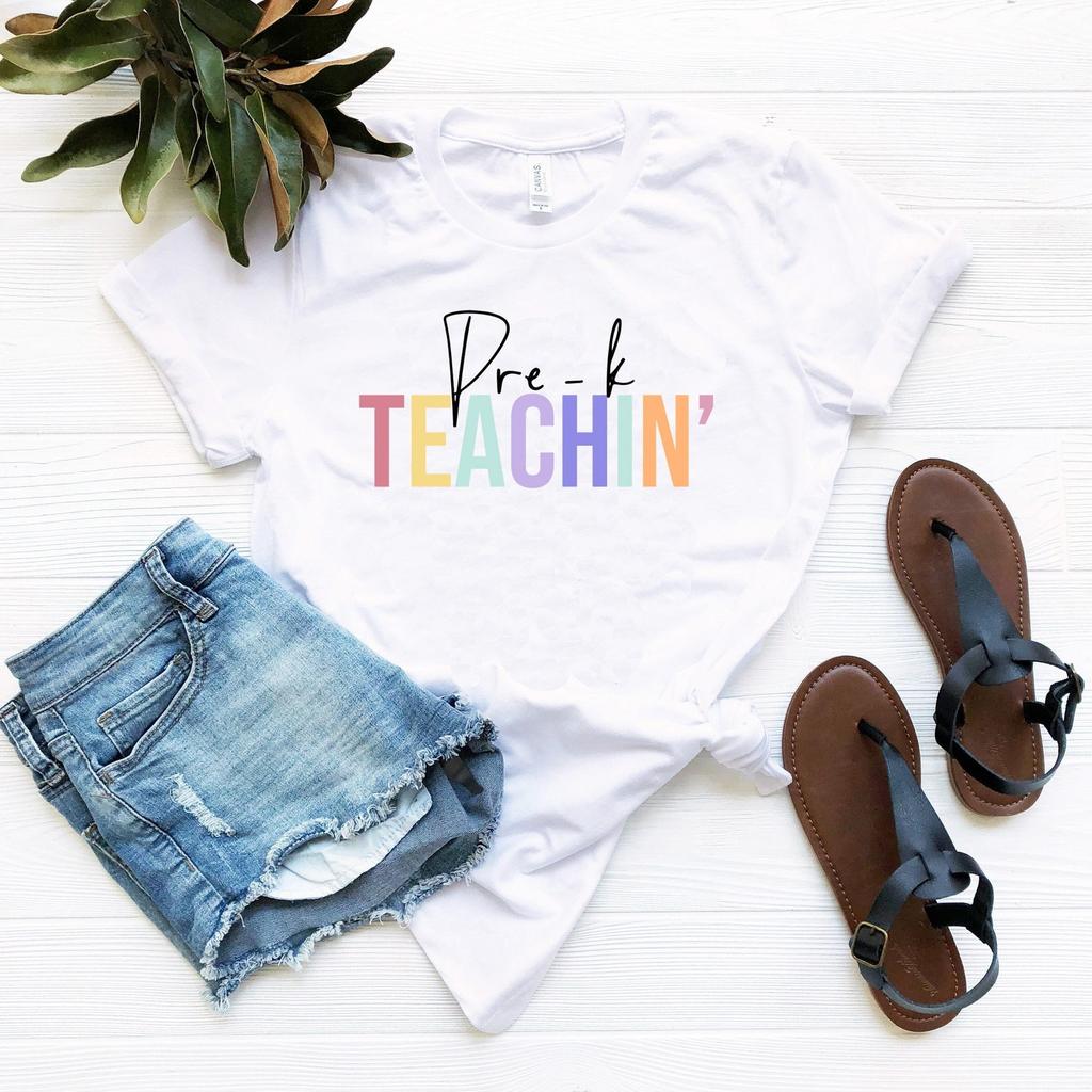 Leopard cheetah print shirt, pre-k teacher gift, pre-k teachin' shirt, pre-k teahcer shirt, pre k crew shirt , kindergarten teacher