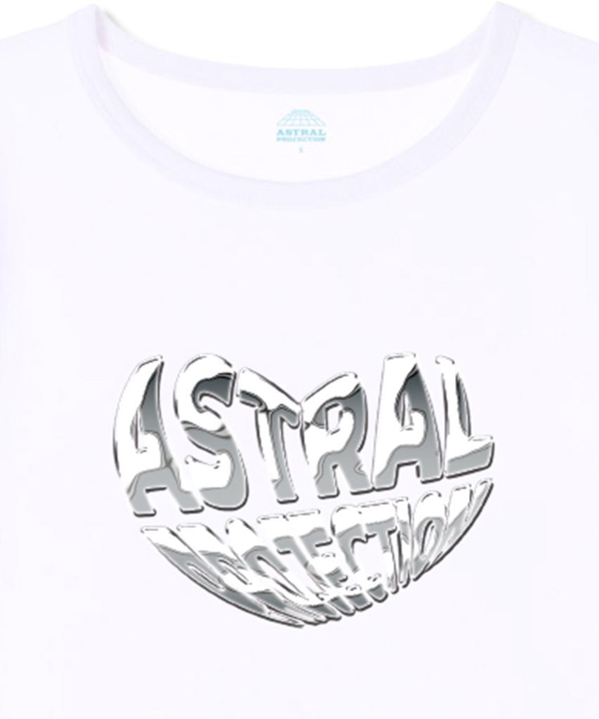 ASTRAL PROJECTION Белый укороченный топ с принтом Chrome Heart из спандекса Supima