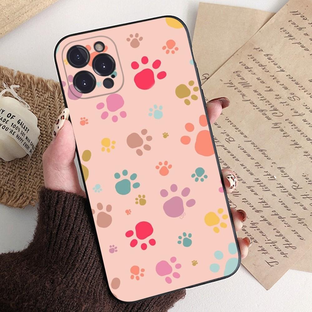 Cute Dog Paw Phone Case Silicone Soft for iphone 15 14 13 12 11 Pro Mini XS MAX 8 7 6 Plus X XS XR Cover