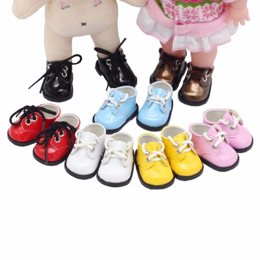 1 Pair Handmade 12 BJD Doll PU Shoes Fashion OB11 Leather Shoes ob11 Doll Sandals  EXO Doll