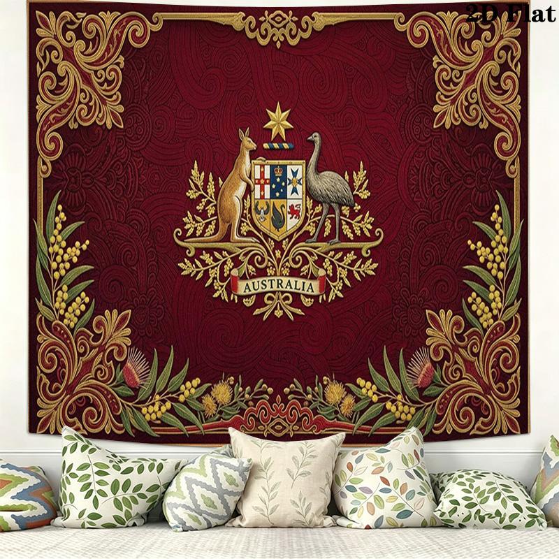 Socceroos Wall Tapestry Aesthetic Wall Hanging Printed Fabric Blanket Decorative Tapestries for Bedroom Living Room Home Decor