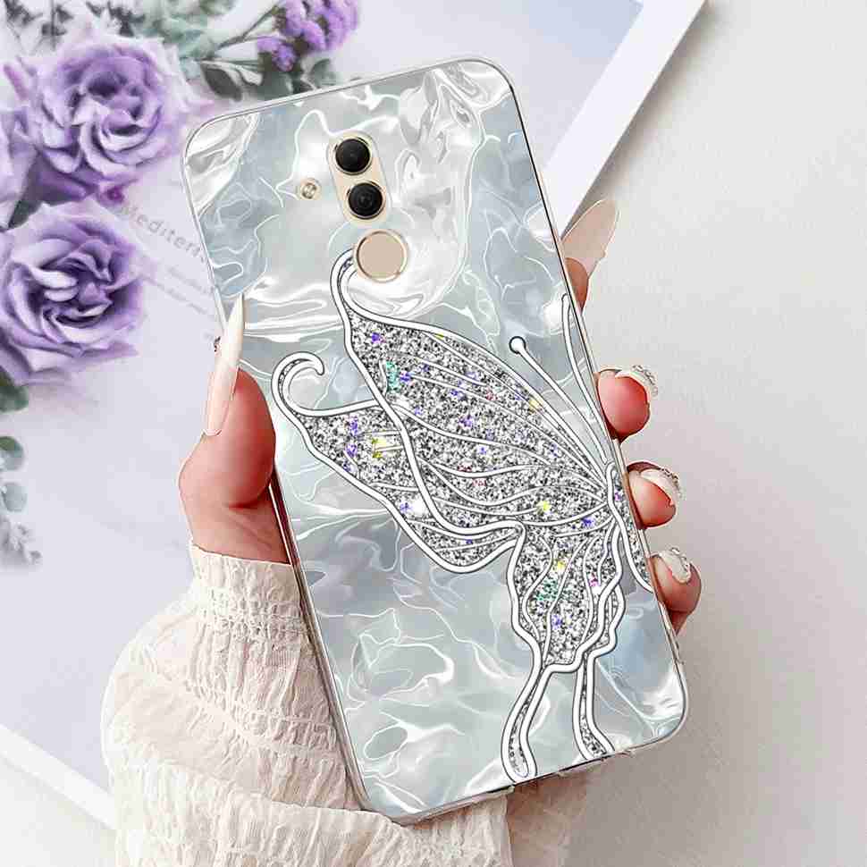 For Huawei Mate 20 Lite 6.3" Case SNE-AL00 Cute Cat Soft Silicone Cover For Huawei Mate 20Lite SNE-LX1 Colorful Butterfly Shell