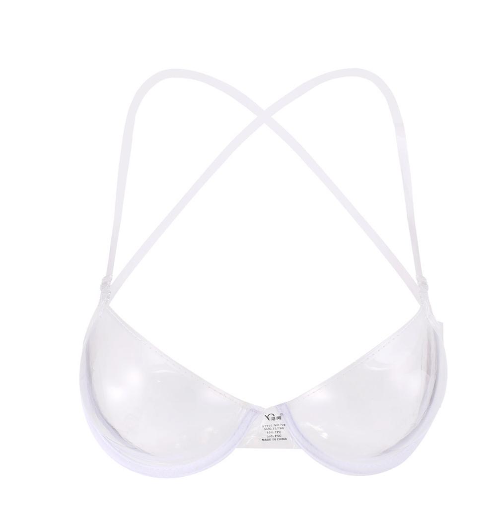 Transparent Clear Bra  Strap Plastic Bra Disposable Underwear Bra