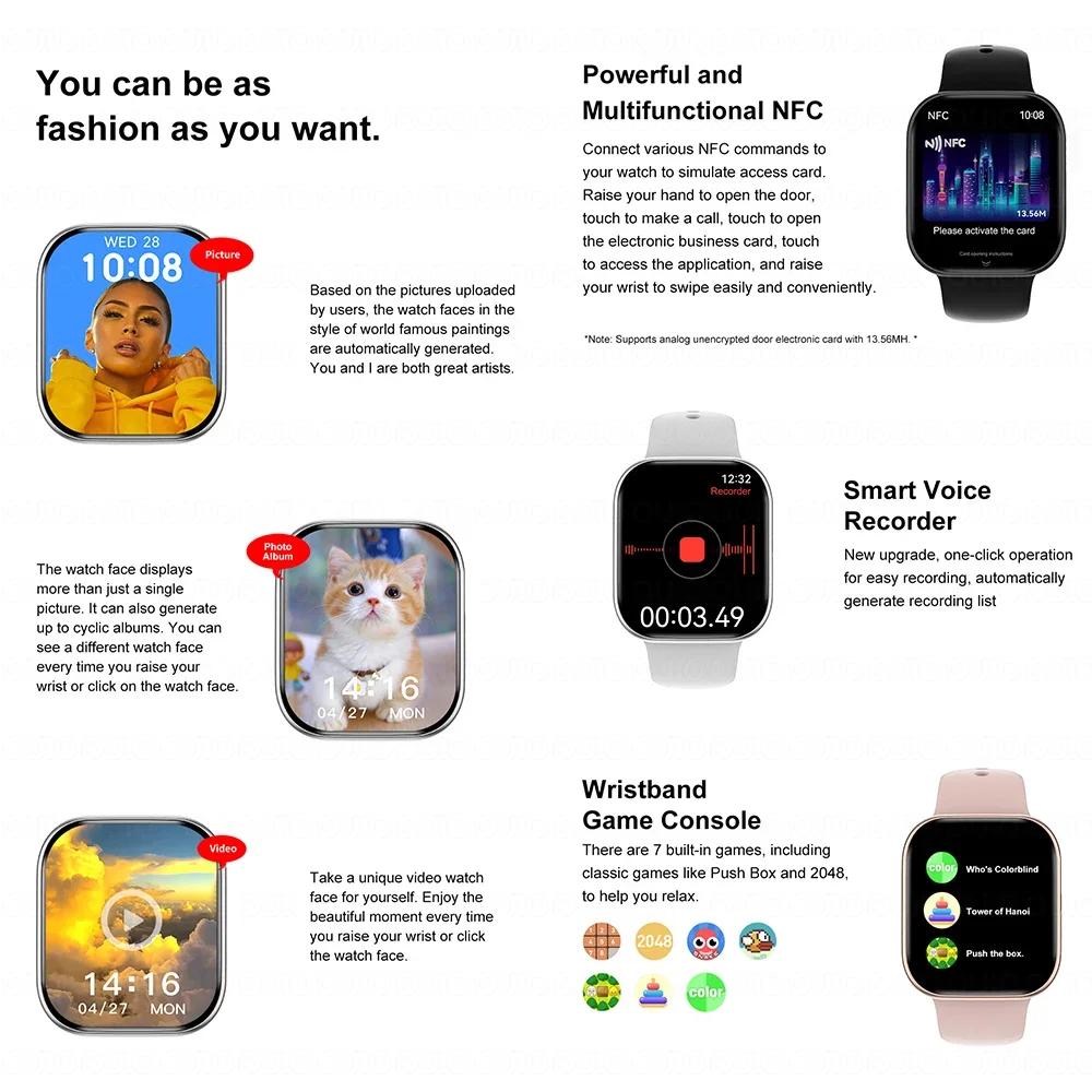 2025 Новый Оригинальный для Apple DT Watch 10 Умные часы Мужские AMOLED 4 ГБ Памяти Музыка 3D Объемный Звонок по Bluetooth Водонепроницаемые умные часы Женские