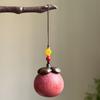 Mangosteen Wooden Pendant Phone Chain Chinese Style Car Keyring Sandalwood Keychain  Decoration