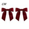 Luxury Gift Box Knots 2Pcs Velvet Christmas Bows, Holiday Hanging Wall Decor for Tree Easy Attachment Ribbons Topper, Wedding Backdrop, Bridal Shower,
