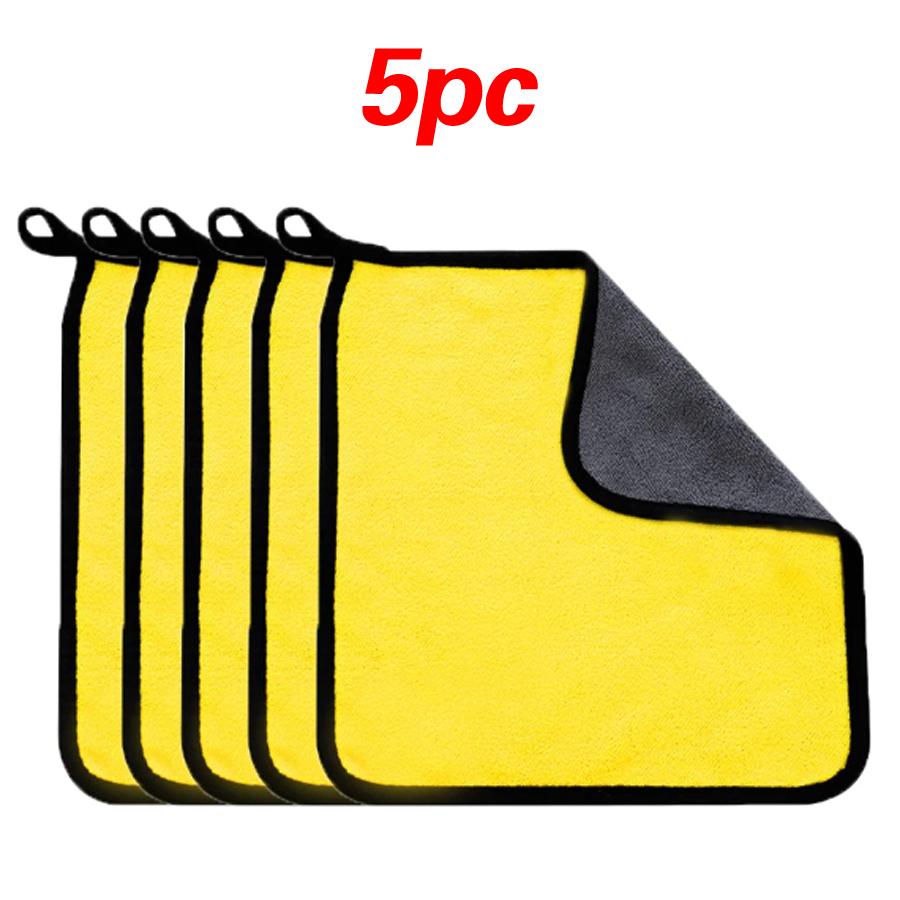 Полотенце из микрофибры для мытья автомобиля, впитывающее влагу, полотенце для сушки, двухслойные тряпки для мытья автомобиля, полотенце из микрофибры для мытья автомобиля