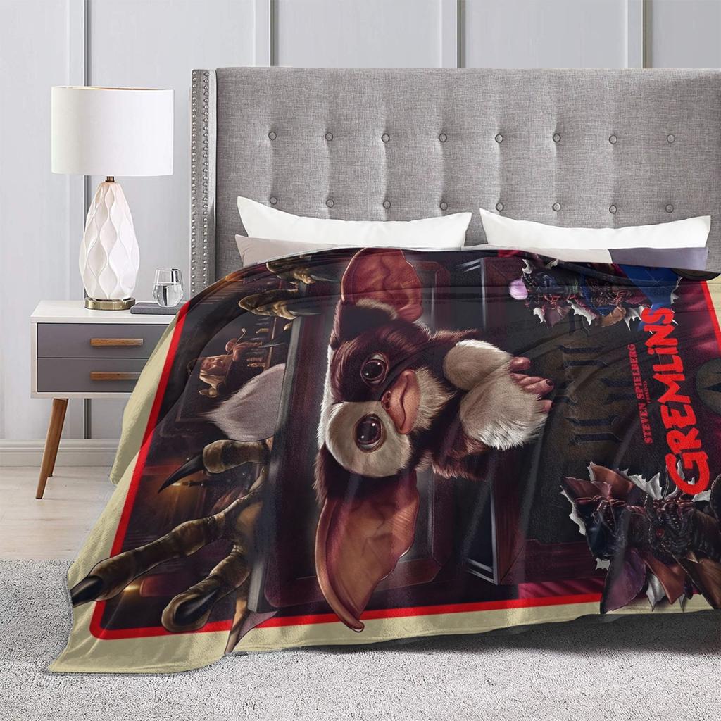 Гизмо Могвай Монстр Гремлины Фланелевое Одеяло Мягкий Плед для Гостиной Авиаперелета Путешествий Забавный Покрывало Покрывало на Диван-Кровать