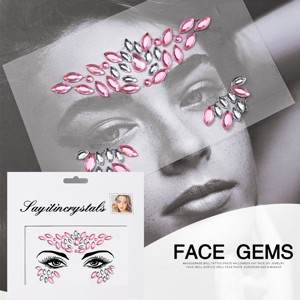 Экологичные Маскарадные Акриловые Наклейки С Бриллиантами