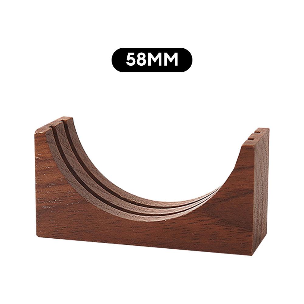 Подставка для фильтра-шайбы для эспрессо-кофе, многоразовая деревянная подставка из орехового дерева для фильтра-шайбы для портафильтра эспрессо 51/58 мм
