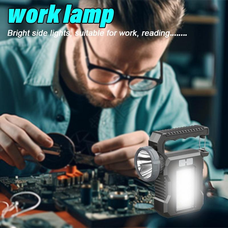 Светодиодный портативный кемпинговый фонарик с солнечной подзарядкой, подходит для кемпинга, чрезвычайных ситуаций, перебоев с электроэнергией, использования в помещении/на открытом воздухе