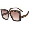 New Personalized Curved Leg Square Sunglasses for Women 6162 Large Frame Colorful Decorative Glasses