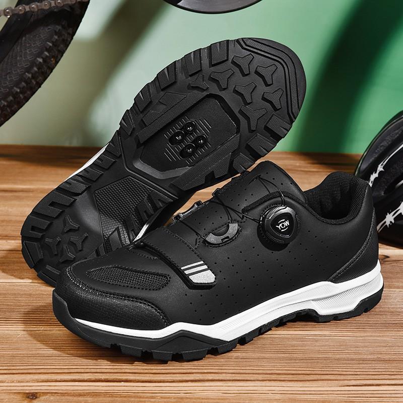 Mens Mountain Bike Cycling Shoes With Cleat System Breathable Lightweight Trail Riding Footwear