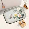 Mid-Autumn Absorbent Cushion Cushion Cute Chinese Flowers and Flowers Foot Mat Toilet Floor Mat Door Non-slip Bathroom Absorbent Cloth