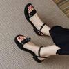 Open Toe Sandals for Women Outdoor With Low Heels Retro Woman Shoes New Breathable Fashion 2025 Luxury Summer Sandal Wholesale