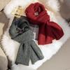 Korean Style Classic Woolen Scarf Solid Knitted Woman Men Scarves Autumn Winter Soft Warm Neck Wraps Couples Muffler Male Female