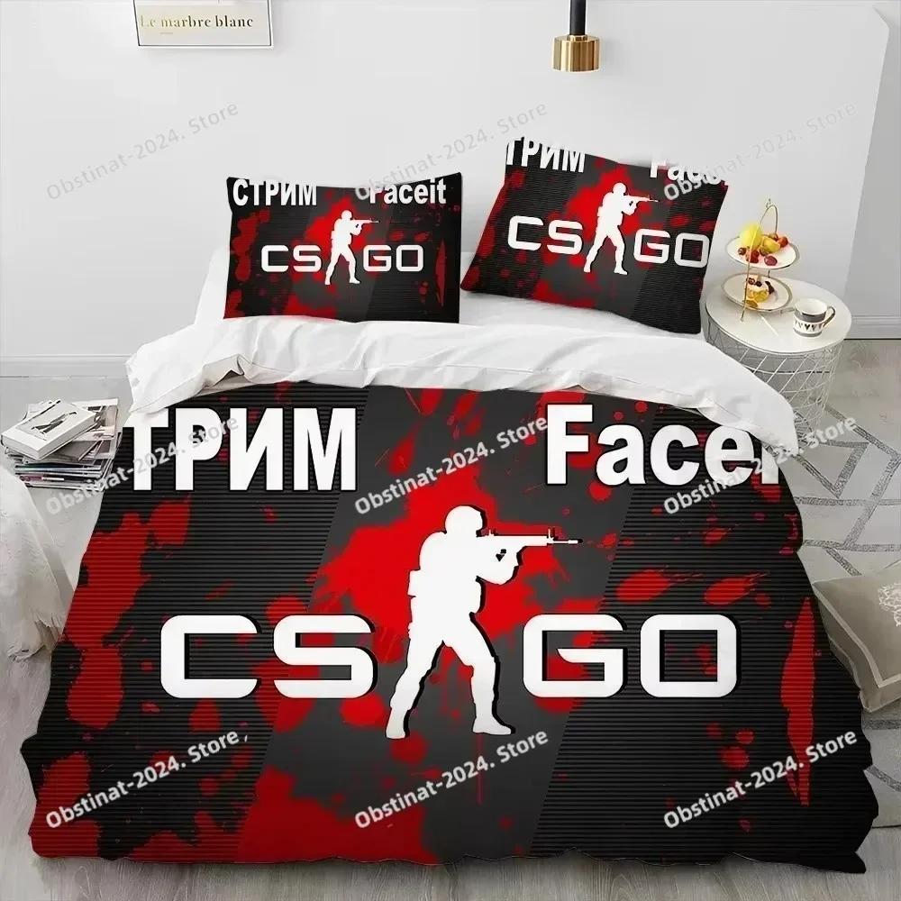 3D Набор постельного белья для игры CS GO Counter Strike Печатное одеяло Покрывало Наволочка Комплект из 3 предметов Детский и взрослый размер