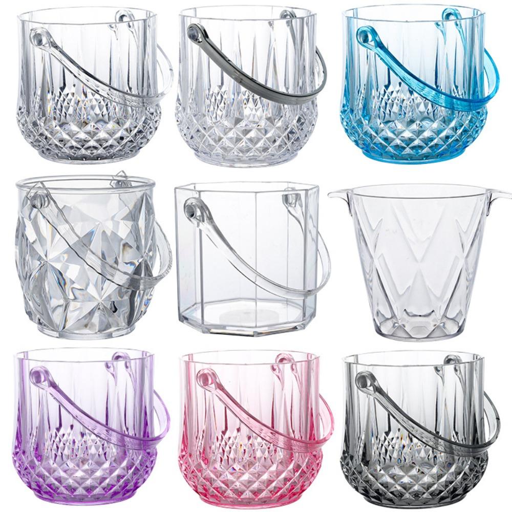 Пластиковое ведро для льда Съемная ручка Ведро для шампанского Новый контейнер для кубиков льда