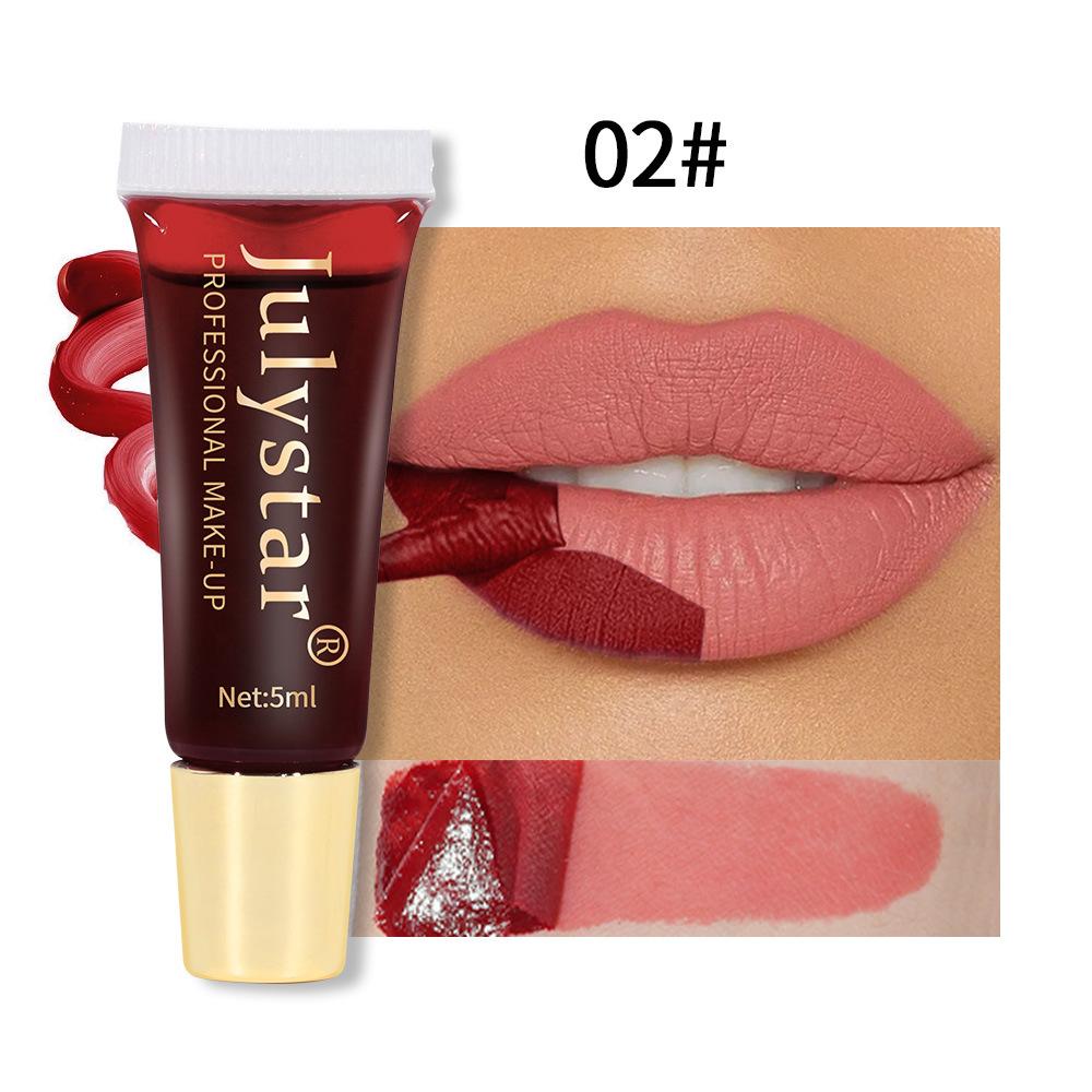 Tear Lip Glaze, матовая матовая поверхность, чтобы оставить фоновый цвет, краска для губ Tear Lipstick Makeup