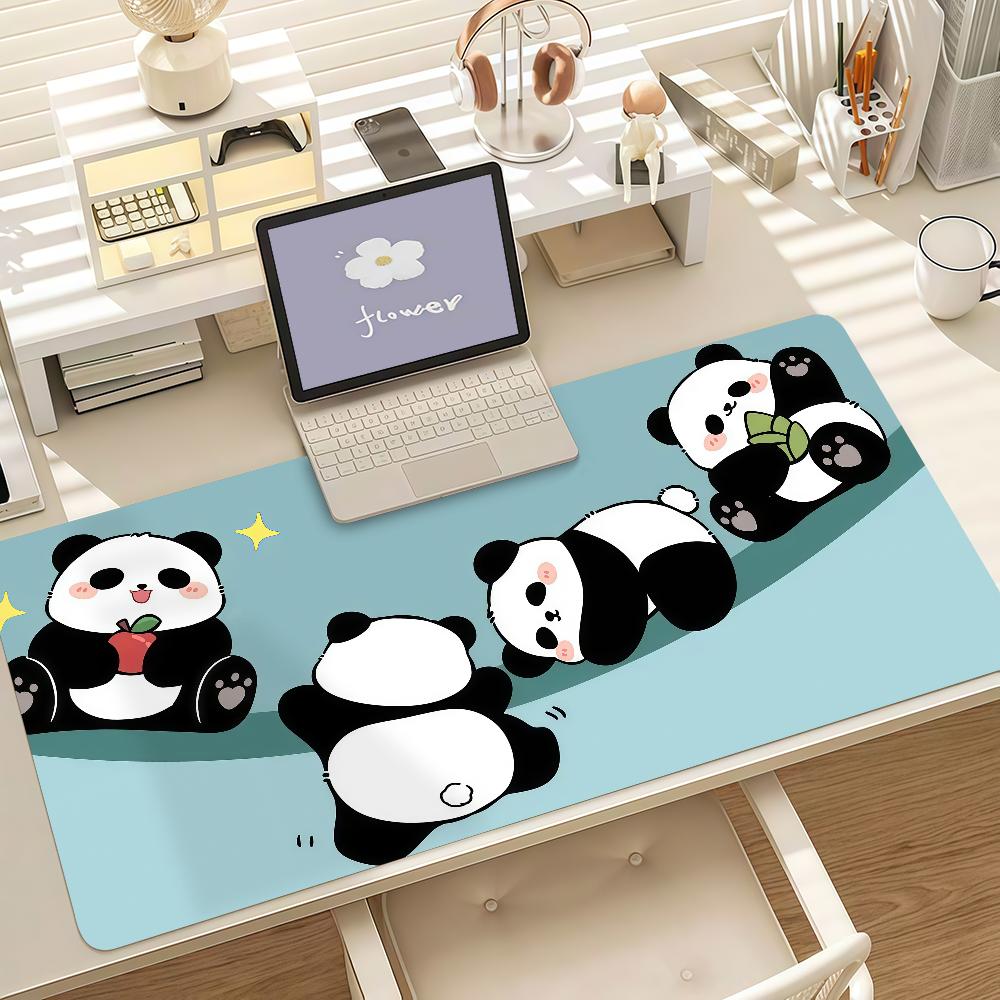 Cute Cartoon Panda Mouse Pad Anti Slip Rubber Edge Locked Thickened Laptop Gaming Desk Mat