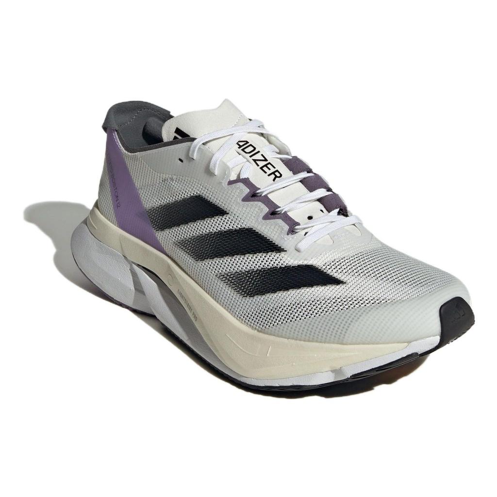 Adidas Adizero Boston 12 White Shadow Violet Women Sneakers Cloud-White Core-Black ID6900