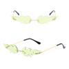 Eyewear Metal Rimless Sunglasses for Women Flame Shaped Sun Glasses Fashion Flame Sunglasses