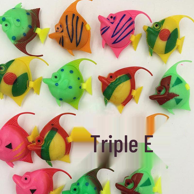 Мягкая резиновая плавающая золотая рыбка: Маленькая тропическая декоративная модель искусственной рыбки