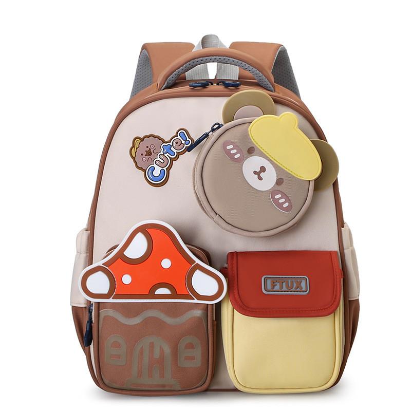 Adorable Nylon Kindergarten Backpack For Boys And Girls In Cute Colors For School
