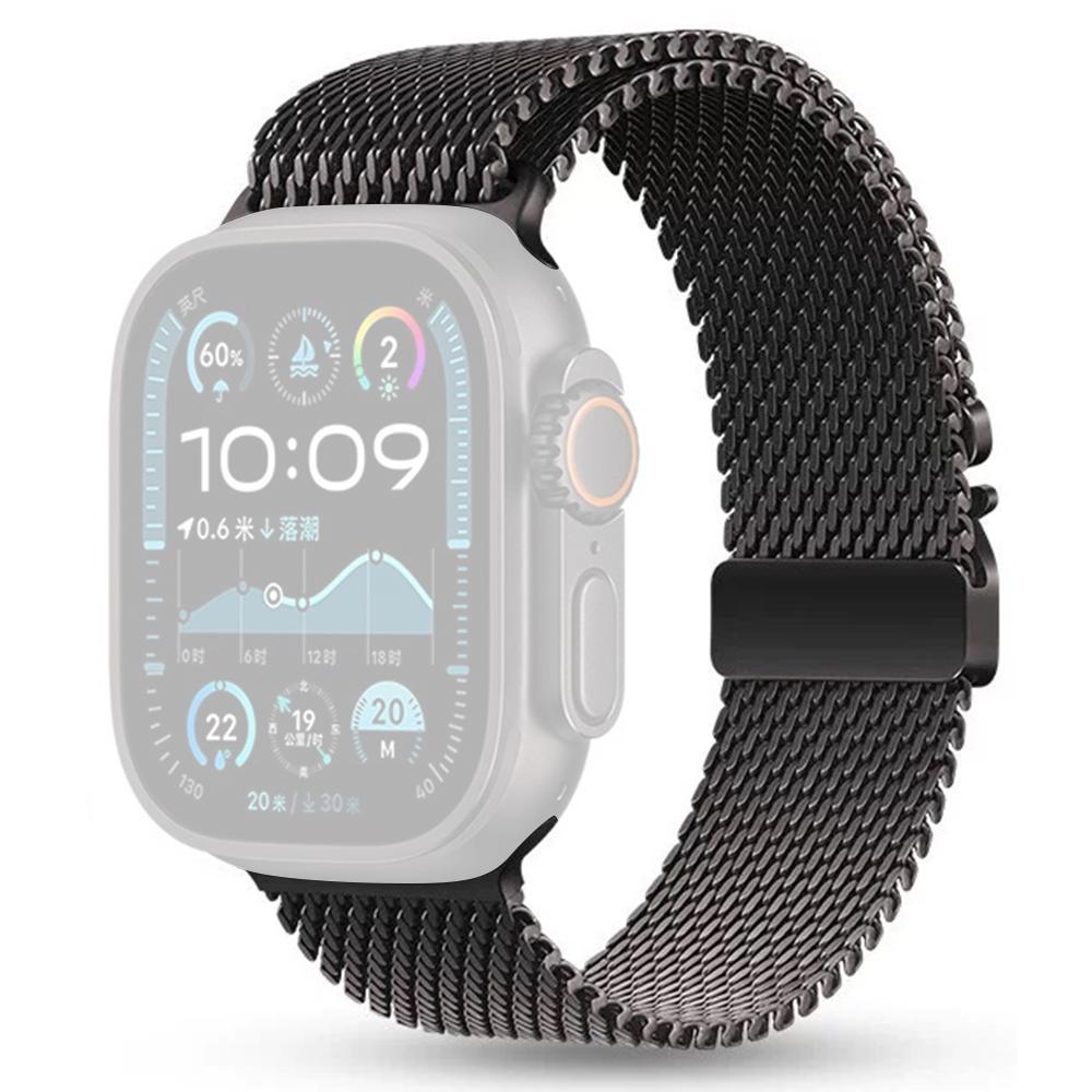 Watch Strap for Apple Watch Series 10 Ultra 9 8 7 SE 6 5 4 3 2 1 46mm 49mm 45mm 44mm 42mm Titanium Milanese Band with Insert Buckle