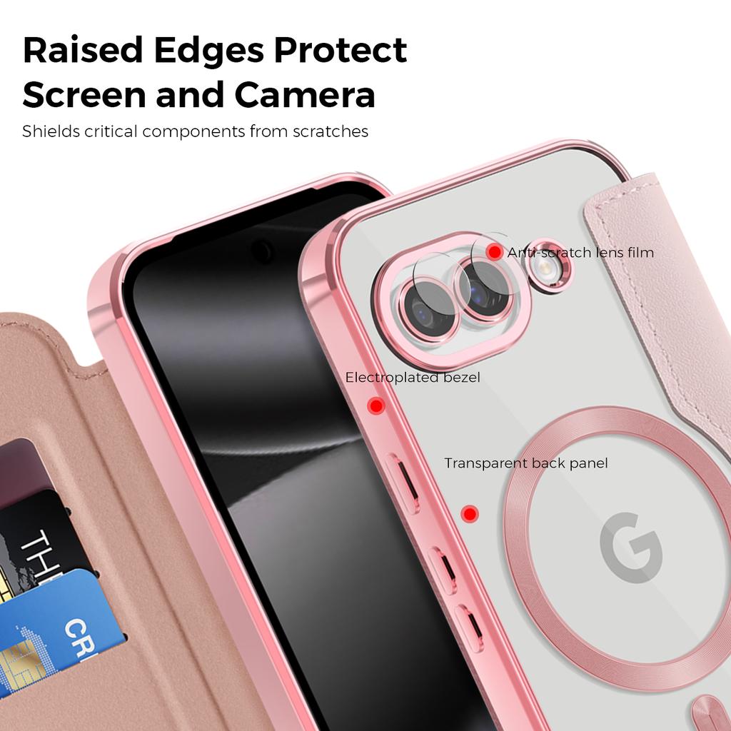 Luxury Business Magnetic Cards Solt Wallet Flip Leather Case For Google Pixel 10 Pro XL 9A 9 8A 7A Book kickstand RFID Bag Cover