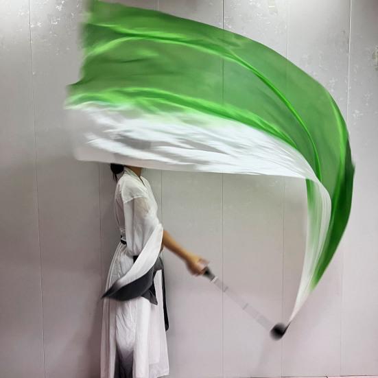 Пои для танца живота Вуаль из искусственного шелка Шар для пои Метательные шары Шарф Пои Лента Стример Разноцветная шелковистая лента