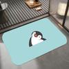 Anime P-penguin Floor Mat Diatomite Bath Mat, Quick Dry Absorbent Non-Slip Door Mat