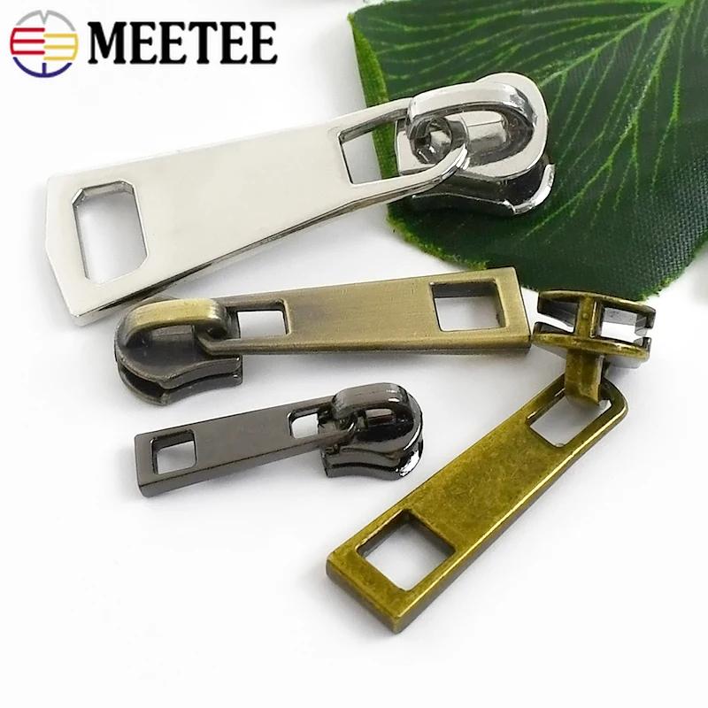 Meetee 5/10 шт. №3 №5 №8 Металлический бегунок для молнии Швейные молнии Ползунок для одежды Сумки Карманные молнии Ремонт DIY Аппаратные аксессуары