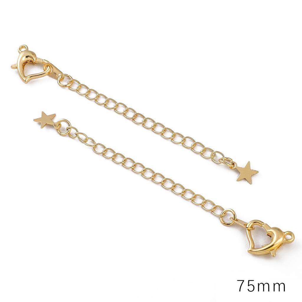 Copper Clad Iron Peach Heart Buckle Tail Chain For DIY Jewelry Making Craft Accessories